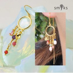 Anh&auml;nger mit 4 geschlossenen &Ouml;sen, vergoldetes silber, 15x12 mm, 2 Stck