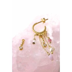 Anh&auml;nger, unebenes Rechteck mit Zirkonia, mit 1 Loch, vergoldetes Silber, 12,5x3x1,5 mm, 2 Stk