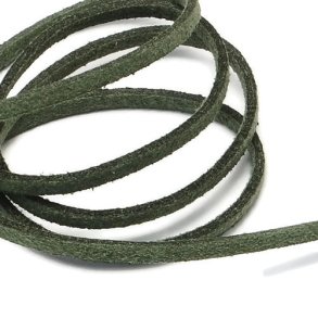 Wildleder (imitiert), Armeegrün, 3x1,4 mm, 2 Meter