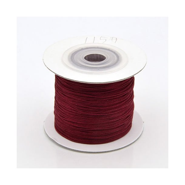 Nylon cord, spool, dark red, thin, 0,5mm, 70m.