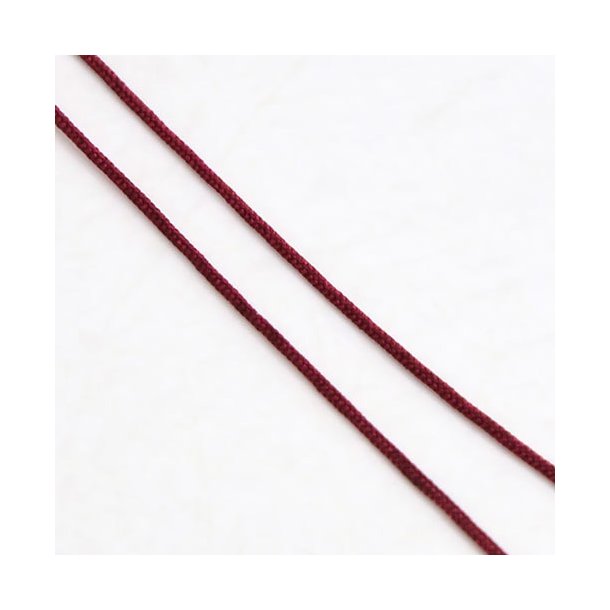 Nylon cord, dak red, thin, 0,5mm, 2m.