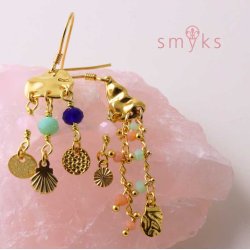 Gehmmerte Mnze mit 1 mm Loch, vergoldetes Silber, 6x0,8 mm, 2 Stk