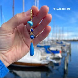 Zwischenglied,  blauer Lapis cabochon, rund, Silber, 10x6,5 mm, 1 Stk