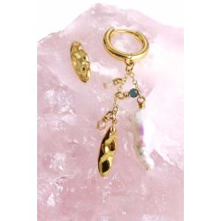 Anh&auml;nger, ungleichm&auml;&szlig;ig, oval, mit 1 Loch, vergoldetes Silber, 13x4x1,5 mm, 2 St&uuml;ck