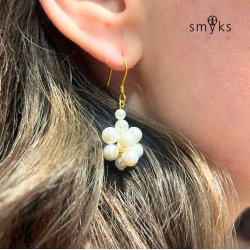 Doppelstiftse, mit se in der Mitte, vergoldetes Silber, 12,5x0,8 mm, 4 Stk.