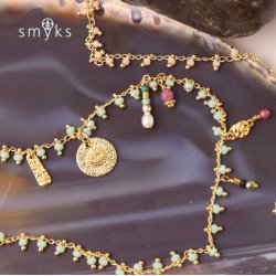 Link, uneven surface with 2 holes, gold-plated silver, 8x5x1,2 mm, 2 pcs