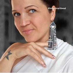 Delica seed beads, Glasperlen, Mix54, Schwarz/Wei&szlig;, 5-Farben, Gr&ouml;&szlig;e #11, 5,2g