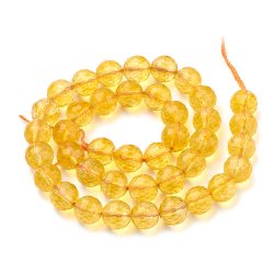 Citrine, dyed, half strand of beads, faceted bead, 10mm, 19pcs.
