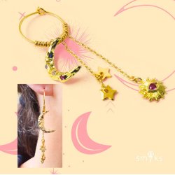 Stern-Anh&auml;nger, vergoldeter Stahl, Breite 6 mm, Lochgr&ouml;&szlig;e 1mm, 6 Stk