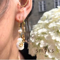 Swasserperlen-Anhnger, Sonne und Zirkonia, wei, ca. 15x13x6 mm, 1 Stk