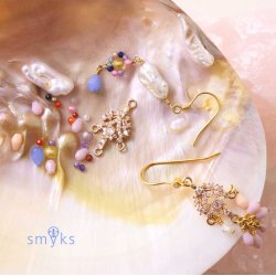 Swasserperle, lang, barock, wei, 16-18x6x5mm, A-grade, 2 Stk