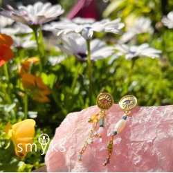 Nietstifte mit 4 Kugeln, vergoldetes Sterling, 45x0,5 mm, 4 Stk.