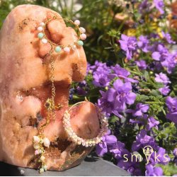 Perlmuttperle, gef&auml;rbt, rosa, rund, Perlmutteffekt, 4 mm. 10 Stck.