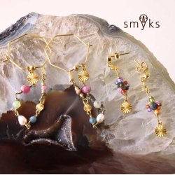 Vergoldete Zwischenstcke, facettierte Mnze mit 2 sen, 6x10 mm, 6 Stk.