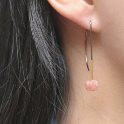 Ohrhaken, lang, offen, P-f&ouml;rmig, 40x16 mm, silber, 2 Stk.