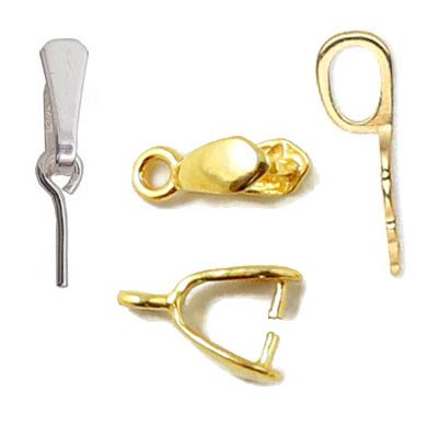 2 Sterling Silver Bail For Pearl 18k Rose Gold Pearl Connectors 24k Gold Bails 