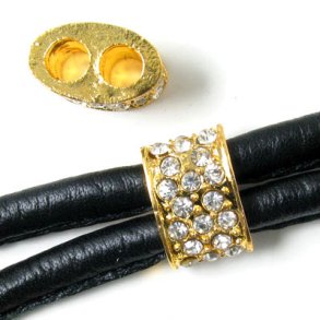 Parts and beads with crystals