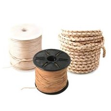 Nature and powder-coloured leather cord
