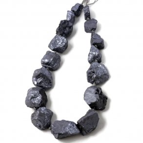 Hematite (imitation), strand, raw nuggets, ca. 25x15x10 mm, ca. 18 pcs