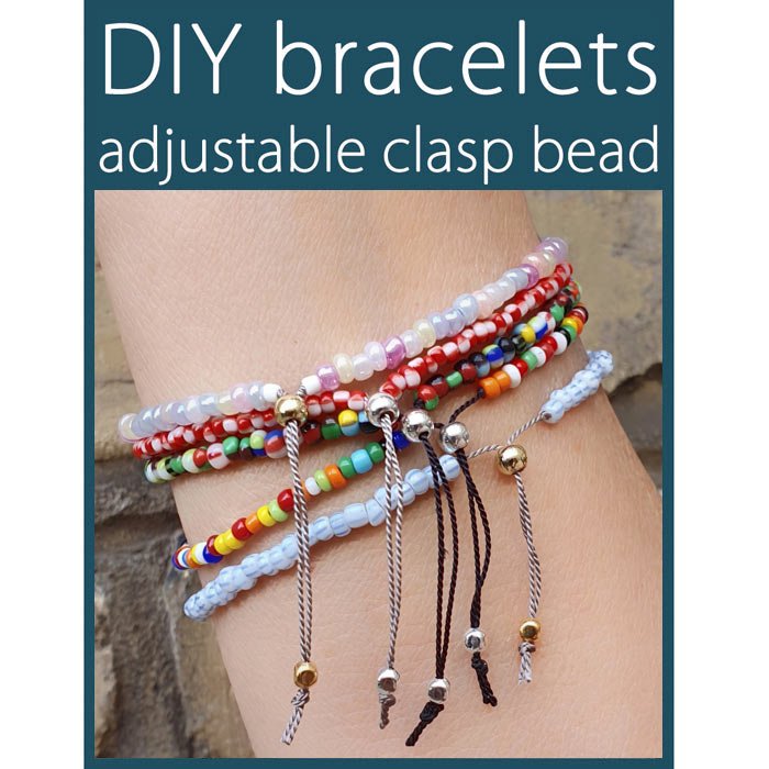 DIY Jewelry kit, stylish bracelets with colorful seed beads and adjustable  fastener.
