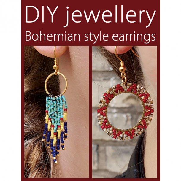 Senator medier distrikt Smykkesæt, materialer til fremstilling af Boheme-style øreringe med Delica  perler