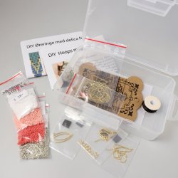 Schmucksatz, Materialien zur Herstellung von Boheme-style Ohrringe mit Delica-Perlen