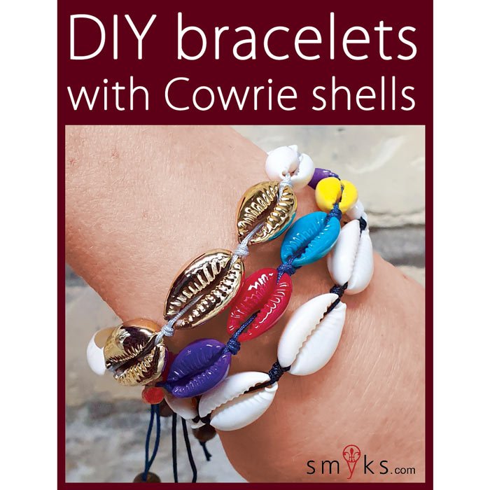 Cowrie Shell Anklet on Cream Cord | Citrus Reef