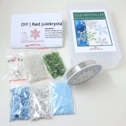 DIY-Schmuckset, Materialien und Anleitung fr Weihnachtskristalle mit Rhrenperlen