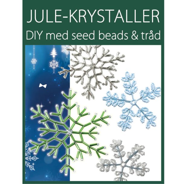 DIY jewellery kit, materials and guide for Christmas crystals with tube beads.