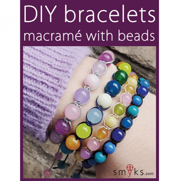 DIY Jewelry kit, beads and cord for making Macramé bracelets with beads
