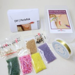 DIY-Schmucksets, Materialien und Anleitung fr Perlenfische mit Saatperlen.