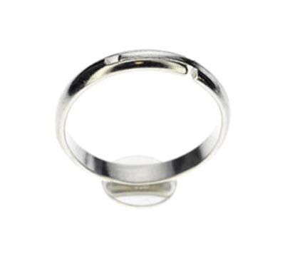 Fingerring, Forsølv, 8 mm Plade. Børnestr..44-46 1 Stk. til Smykkefremstilling