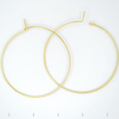 Kreole, hoop, vergoldeter Stahl, 40x0,7 mm, 6 Stk.