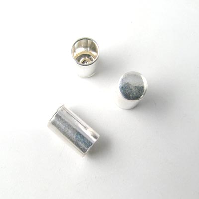 Abschluss ohne Ring, Silber, 3x8 mm, Lochgröße 2 mm, 1 Stk.