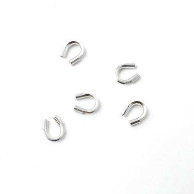 Wire-Guard / U-Bogen für Tigertail, silber, 4,5x4,5 mm, 6 Stk