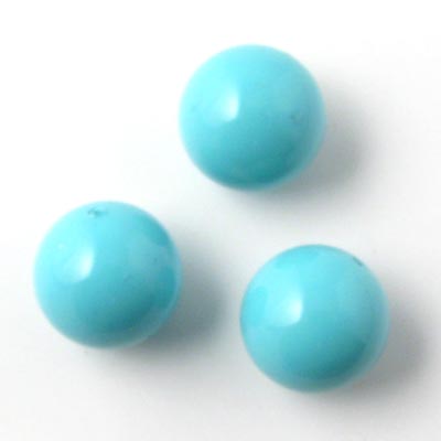 Shellpearls, rund, hellblau, 10 mm, 4 Stk.