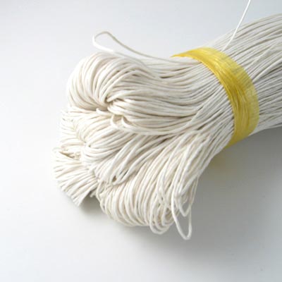 Wachsschnur, weiß, Dicke 1,5 mm, Bündel, 50 m