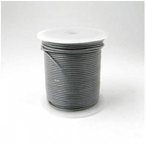 Leather cord, grey, 1.5mm, 2m