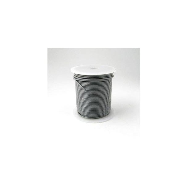 Leather cord, grey, 1.5mm, 2m