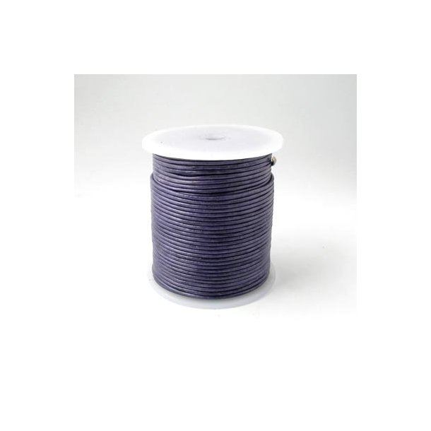 Leather cord, dark purple, 0.8mm., 2 m.