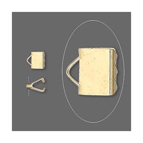 Bndafslutning, forgyldt messing, 6 mm, 6 stk.