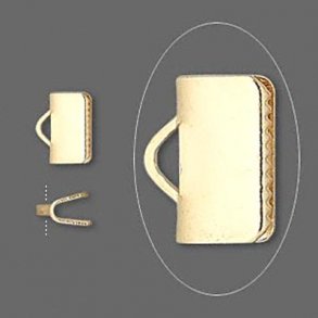 Bandklemme, vergoldetes Messing, 10x5 mm, 4 Stk.