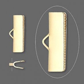 Bandklemme, vergoldetes Messing, 19x5 mm, 2 Stk.