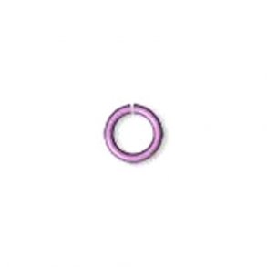 Aluminium jump rings, pale purple, 5/3.5mm, 100pcs