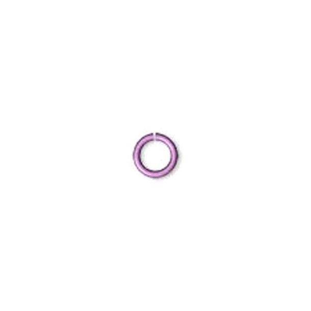 Aluminium jump rings, pale purple, 5/3.5mm, 100pcs