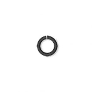Aluminium jump rings, black, 5/3.5mm, 100pcs