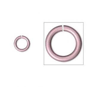 Aluminium jump rings, pink, 10/7mm, 100pcs