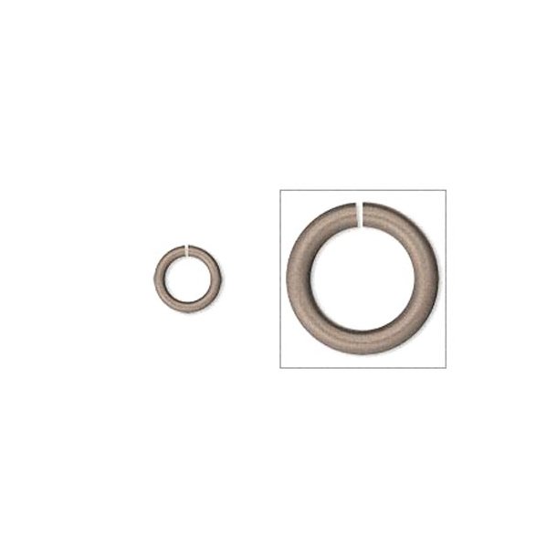 Aluminium jump rings, antique copper, 6/4mm, 100pcs