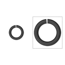 Aluminium-sen, glnzend, schwarz, 6/4 mm, 100 Stk.