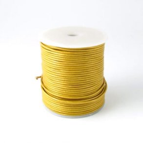 Leather cord, golden, 0.8mm, 2m
